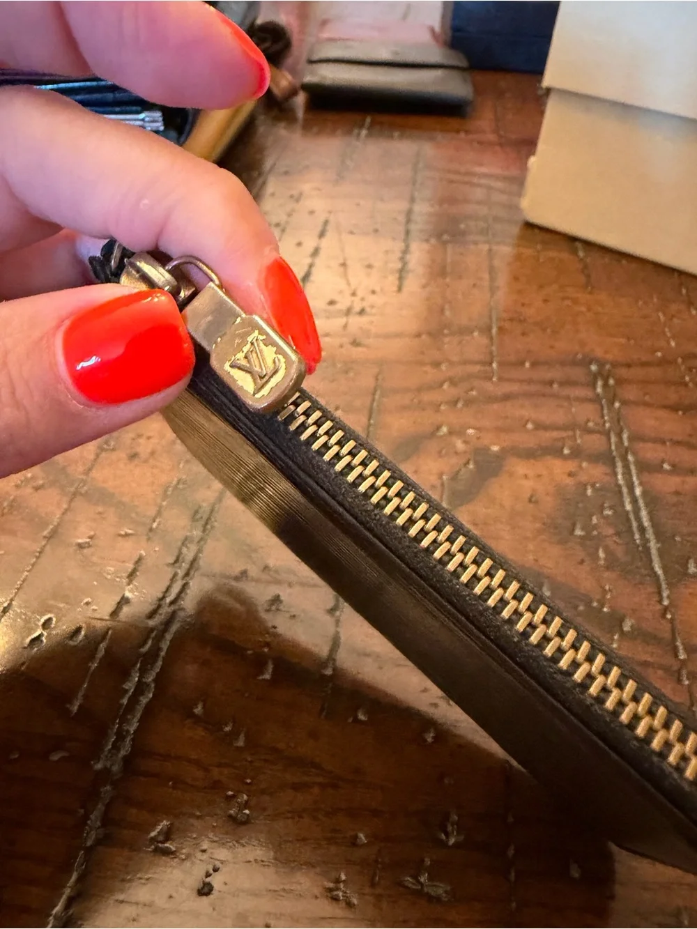 Louis Vuitton Black Epi Leather Zip Card Pouch